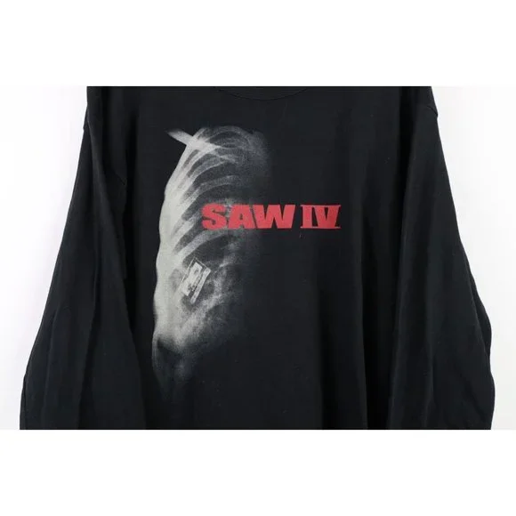 Vintage XL Saw IV Sterben War Gestern Movie Germany Promo Long Sleeve T-Shirt